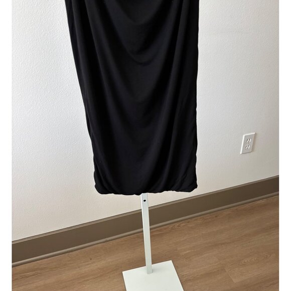 Klassy Network Skirt Medium BodyCon Ruched High Slit Festival Boho Glam Romantic - Picture 15 of 16